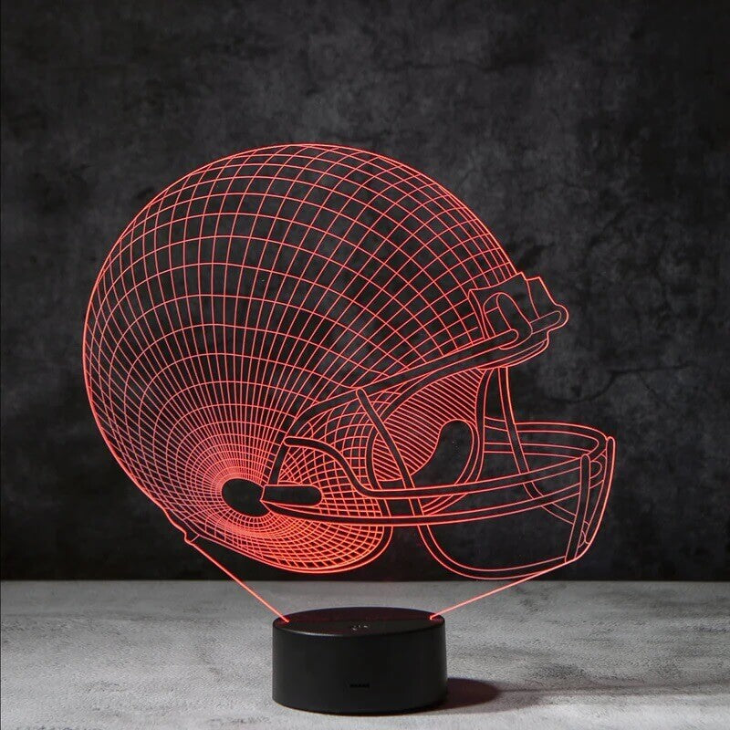 Football Helmet 3D Illusion Lamp