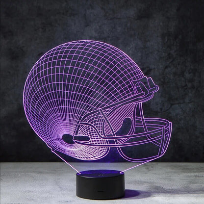 Football Helmet 3D Illusion Lamp