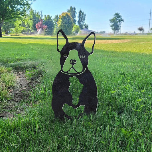 French Bulldog Metal Silhouette