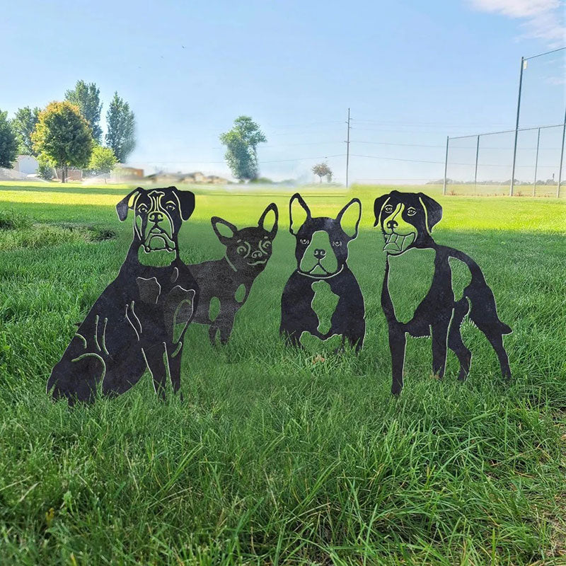 French Bulldog Metal Silhouette