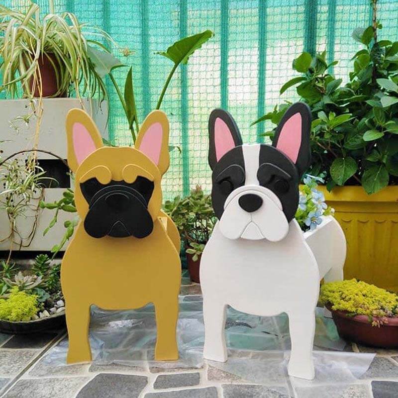 White French Bulldog Planter AP003