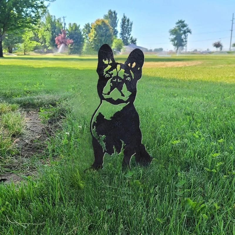 French Bulldog Metal Silhouette