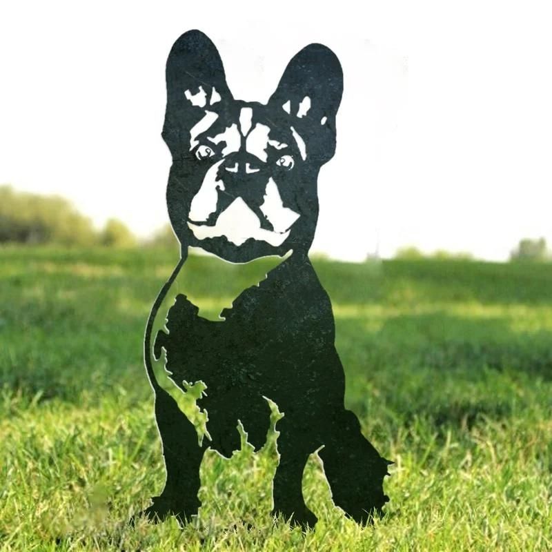 French Bulldog Metal Silhouette