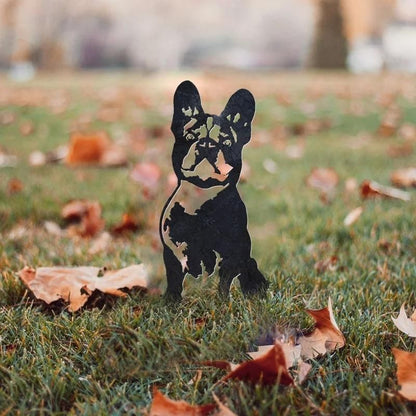 French Bulldog Metal Silhouette