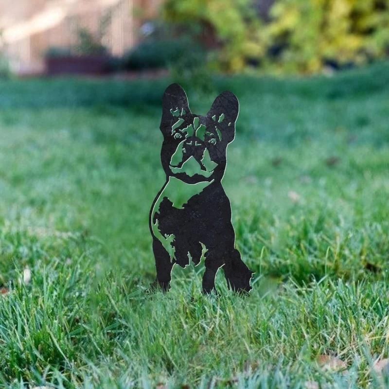 French Bulldog Metal Silhouette