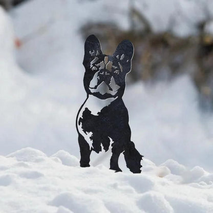 French Bulldog Metal Silhouette