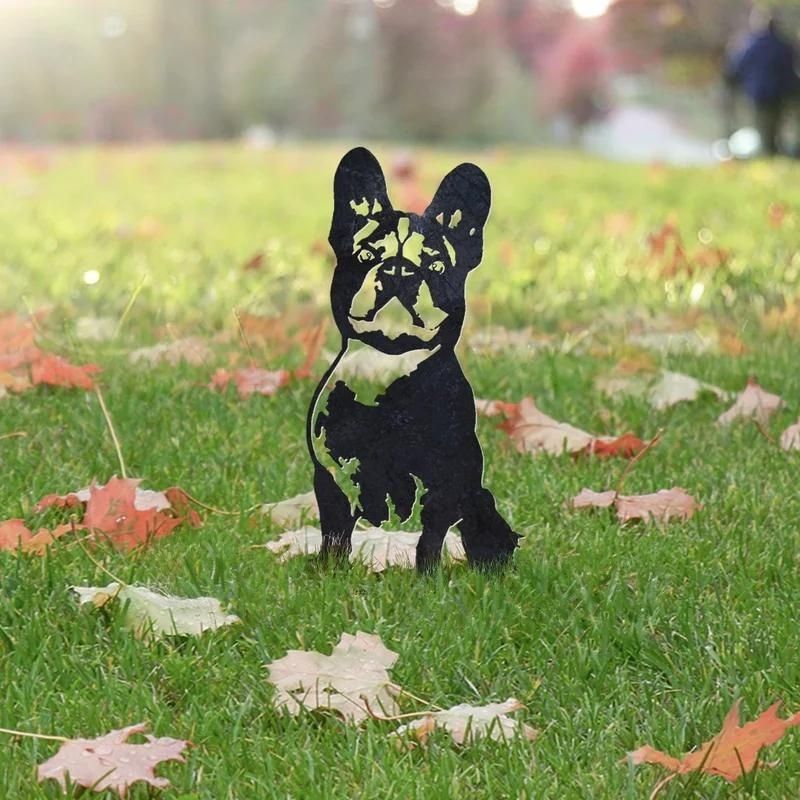 French Bulldog Metal Silhouette