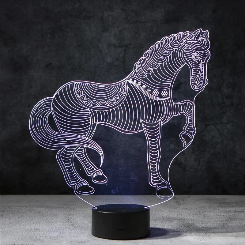 Galloping Horse 3D Illusion Lamp