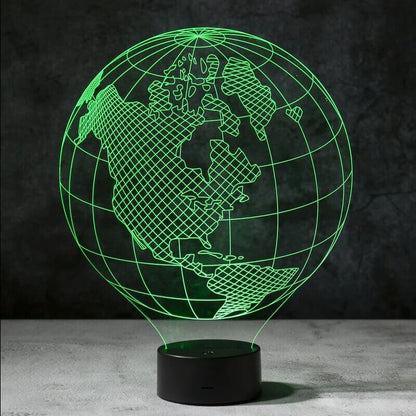 Globe 3D Illusion Lamp