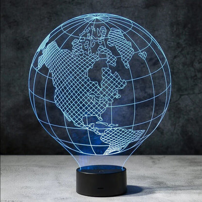 Globe 3D Illusion Lamp