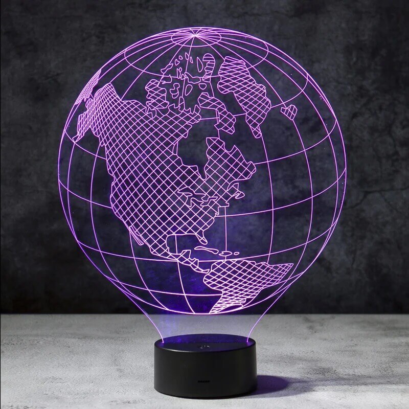 Globe 3D Illusion Lamp