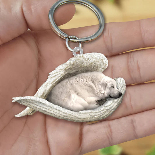 Sleeping Angel Acrylic Keychain Great Pyrenees SA063