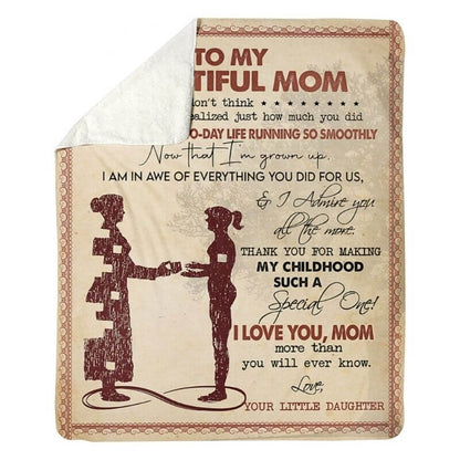 To My Mom - From Daughter  - A367 - Premium Blanket