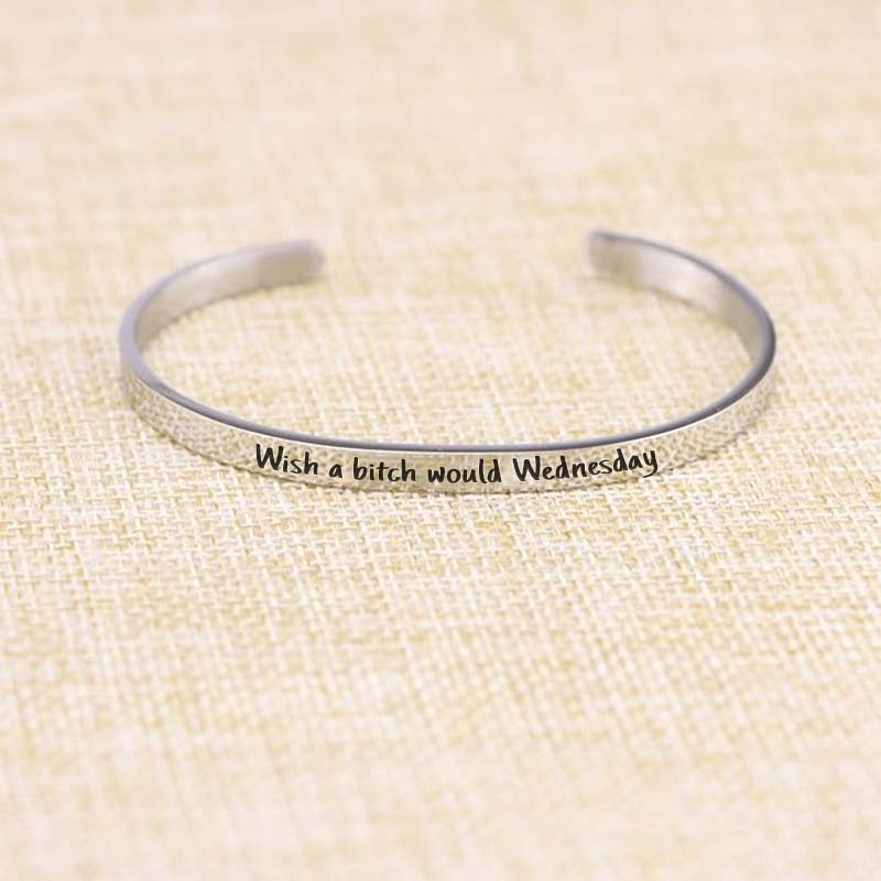 Sarcastic Souls Work Mood Engraved Bracelets