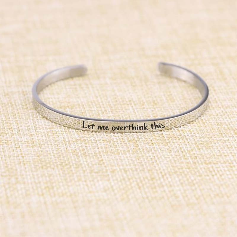 Let Me Overthink This Engraved Bracelet