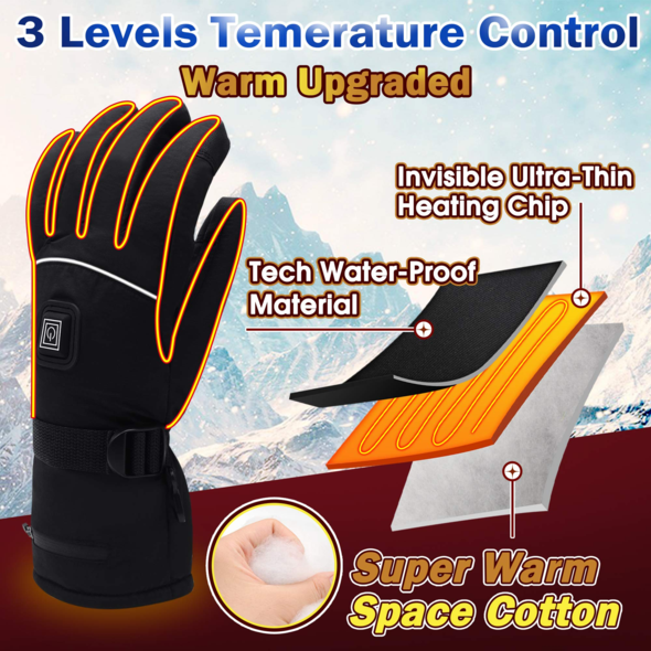 🎅Multiduty Professional Waterproof Self-heating Gloves, Three-stage Temperature Controlled