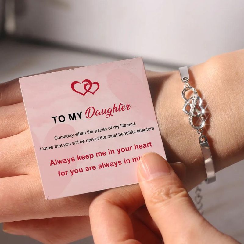 To My Daughter - Always Keep Me in Your Heart - Infinity Bracelet