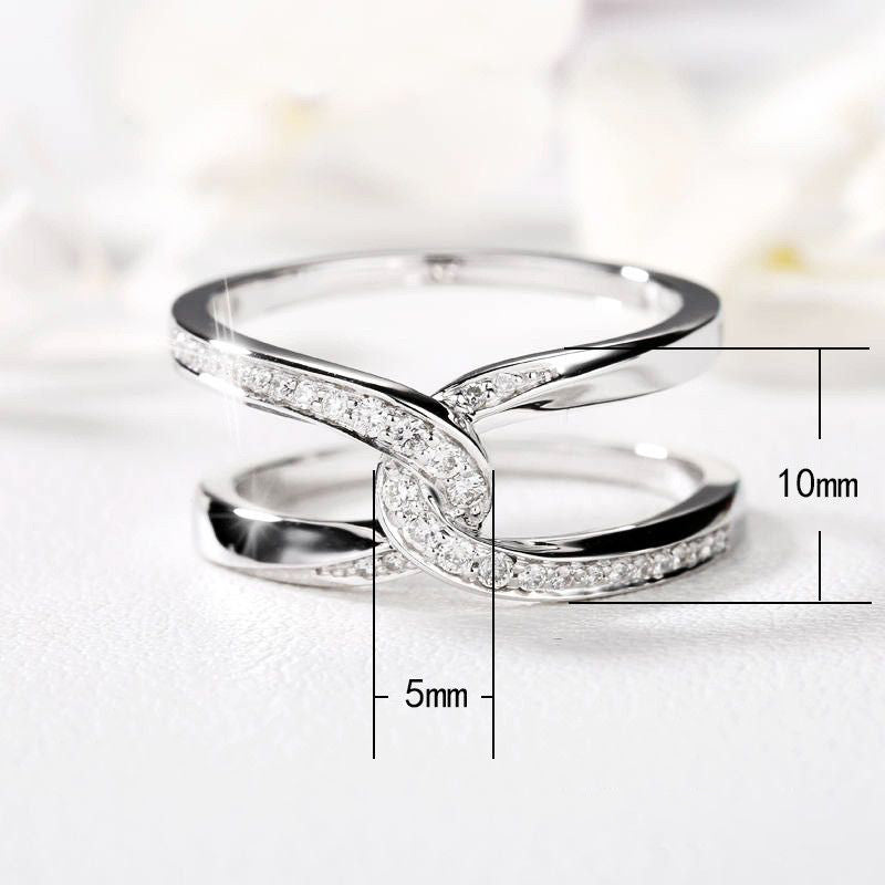 🔗Special Bond Rectangle Interlocking Ring - 💕Mother & Daughter 👩👧 Forever Linked Together