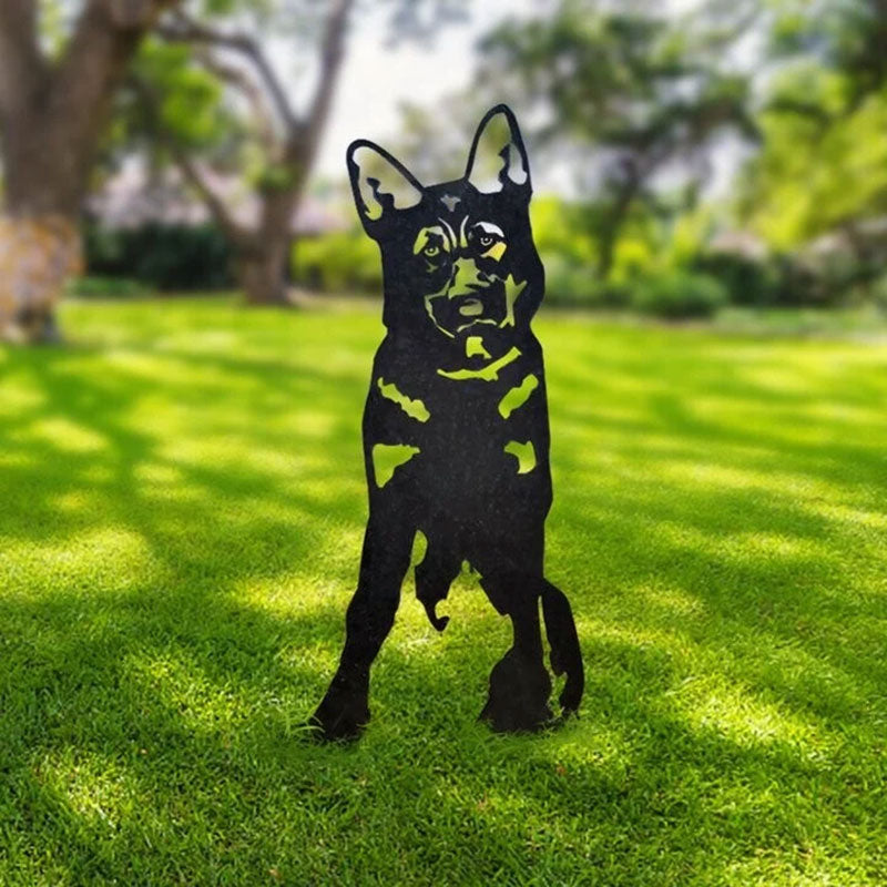 German Shepherd Metal Silhouette