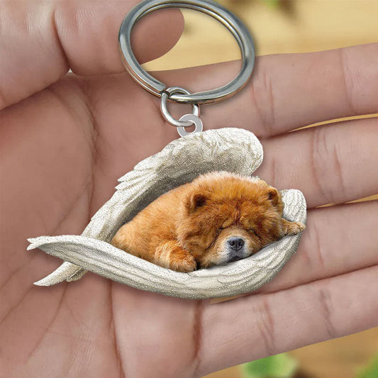 Sleeping Angel Acrylic Keychain Chow Chow SA019