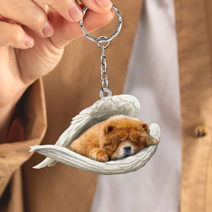 Sleeping Angel Acrylic Keychain Chow Chow SA019