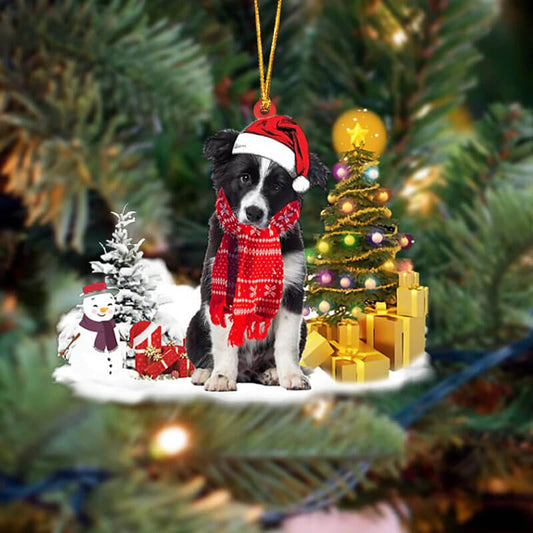 Border Collie Christmas Ornament SM019