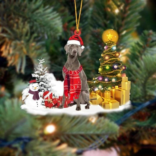 Weimaraner Christmas Ornament SM050