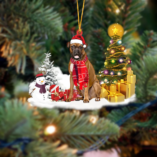 Boxer Christmas Ornament SM108