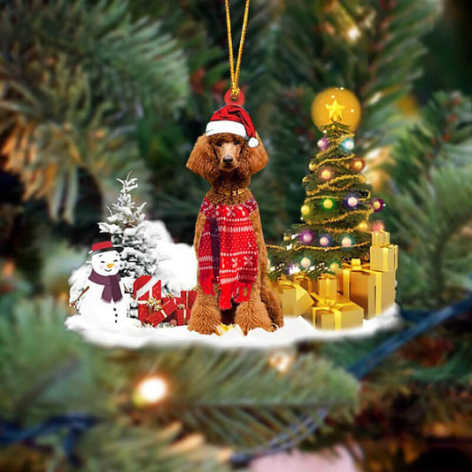 Poodle Christmas Ornament SM184