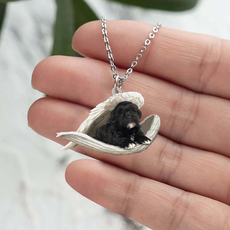 Shih Tzu Sleeping Angel Stainless Steel Necklace SN122