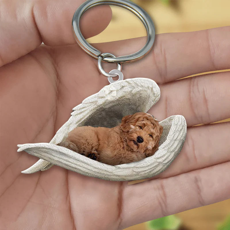 Sleeping Angel Acrylic Keychain Labradoodle SA081