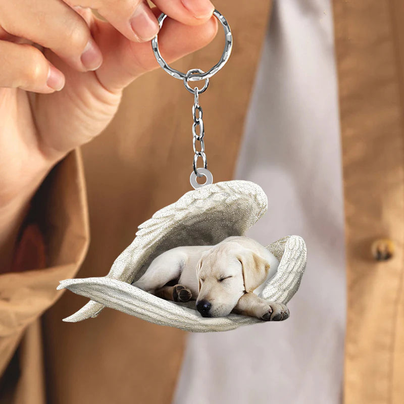 Sleeping Angel Acrylic Keychain Labrador Retriever SA088