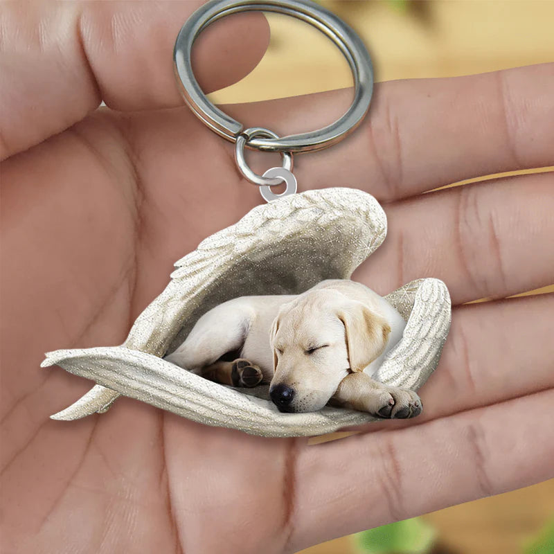 Sleeping Angel Acrylic Keychain Labrador Retriever SA088