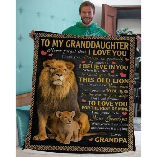 To My Granddaughter - From Grandpa - A387 - Premium Blanket