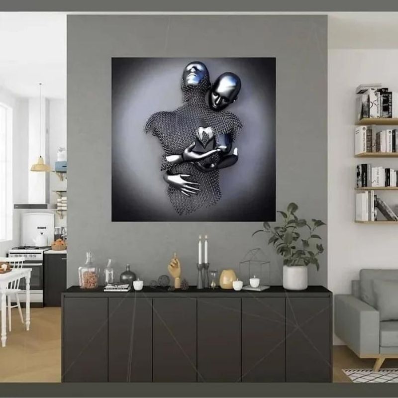 Love Heart Gray - 3D Art Wall💞The Most Romantic Way to Express Your Love💞