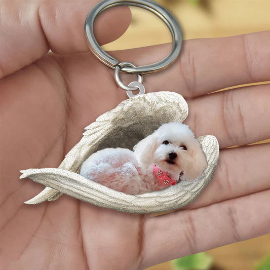 Sleeping Angel Acrylic Keychain Maltipoo SA077