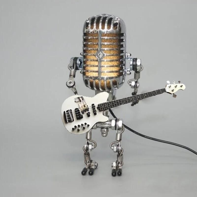 🎁Vintage Microphone Robot Desk Lamp