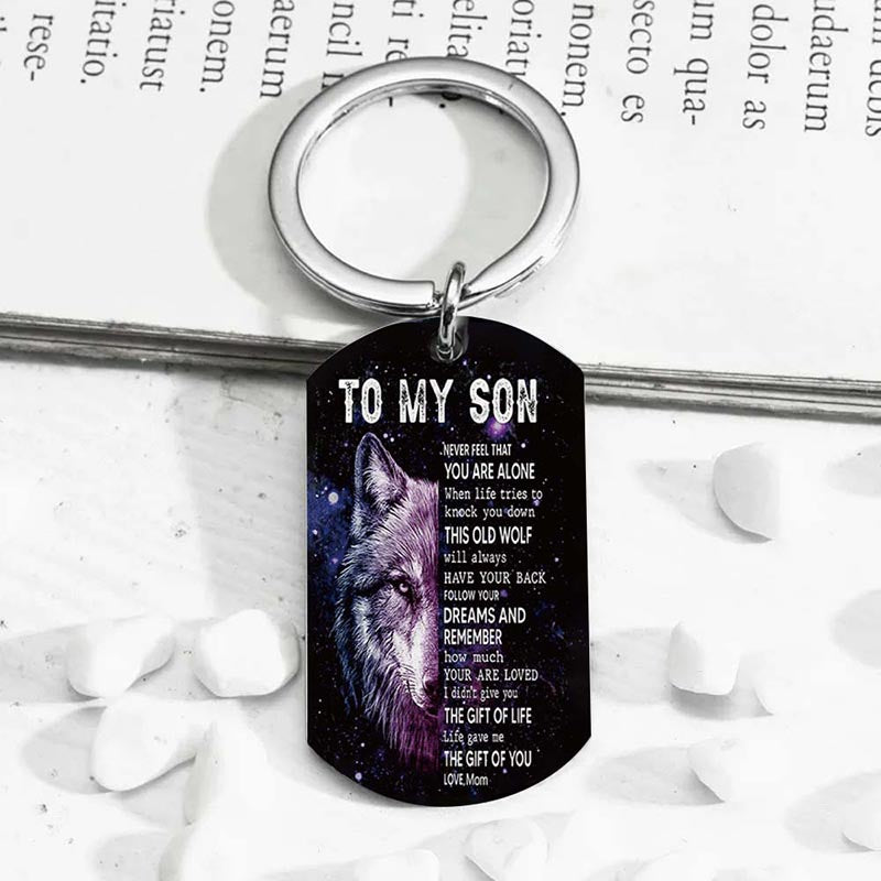 Life Gave Me The Gift Of You - Wolf Multi Colors Personalized Keychain - A885