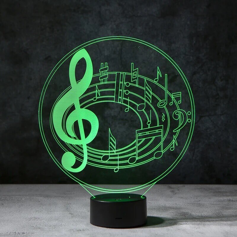 Musical Notes 3D Illusion Lamp