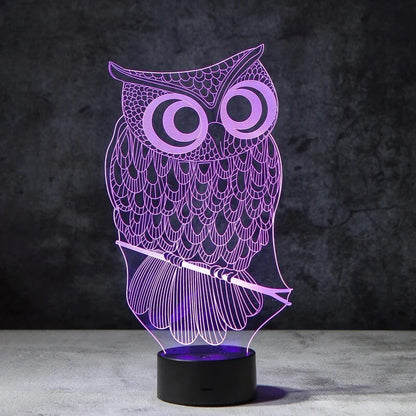 Owl V2 3D Illusion Lamp