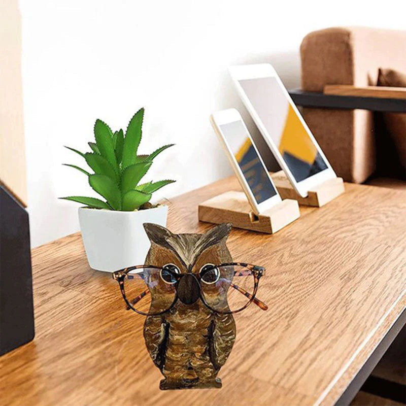 Handmade Glasses Stand Owl