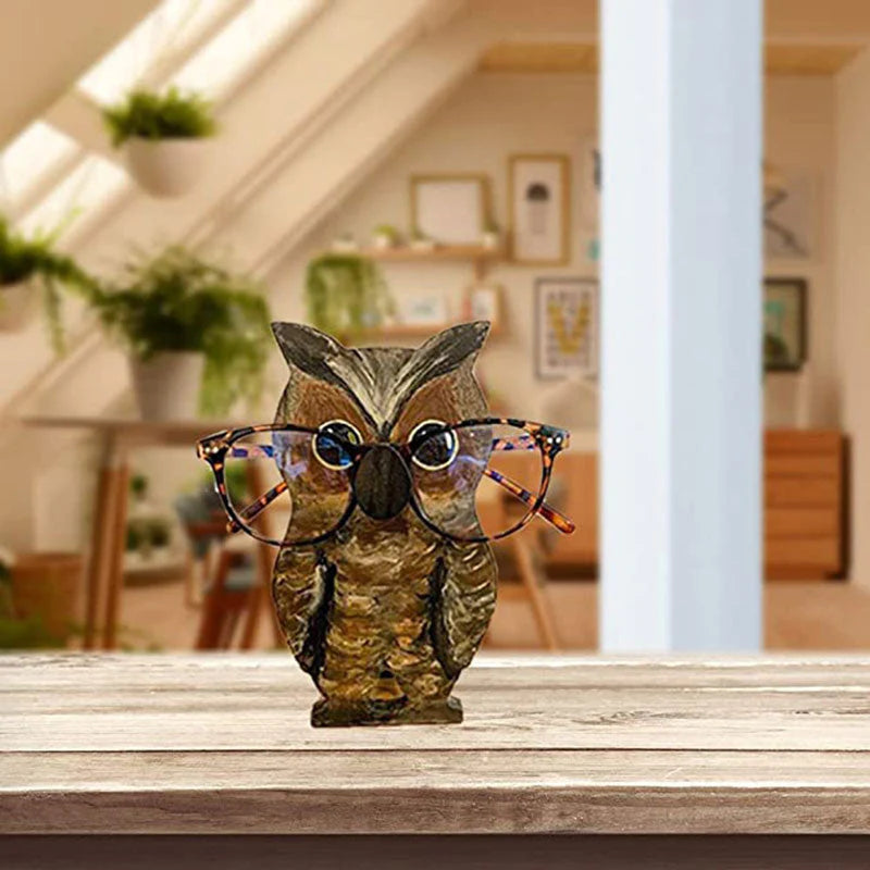 Handmade Glasses Stand Owl