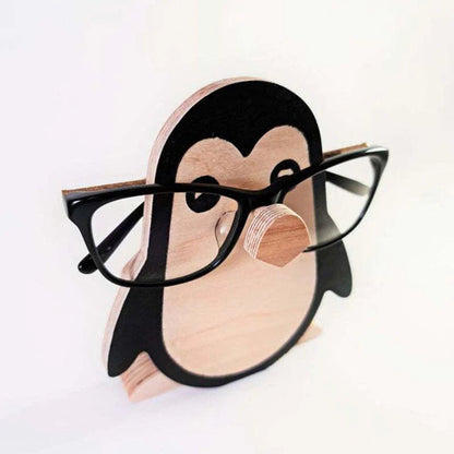 Handmade Glasses Stand Penguin