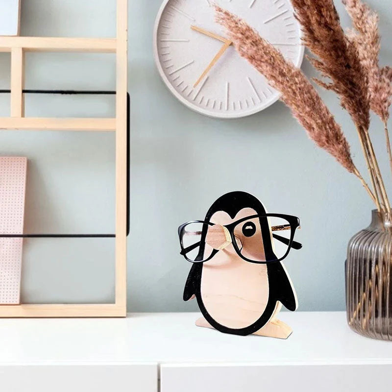 Handmade Glasses Stand Penguin