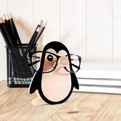 Handmade Glasses Stand Penguin