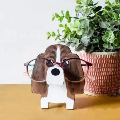 Handmade Glasses Stand Basset Hound