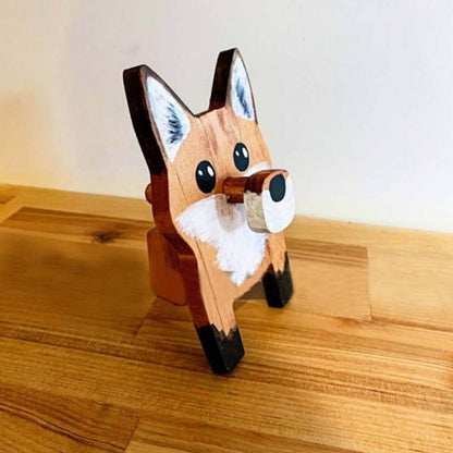 Handmade Glasses Stand Red Fox