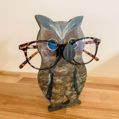 Handmade Glasses Stand Owl