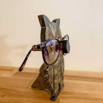 Handmade Glasses Stand Owl