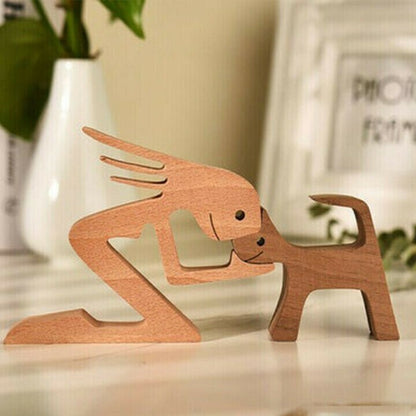 🐕Pet Lover's Carved Wood Sculpture